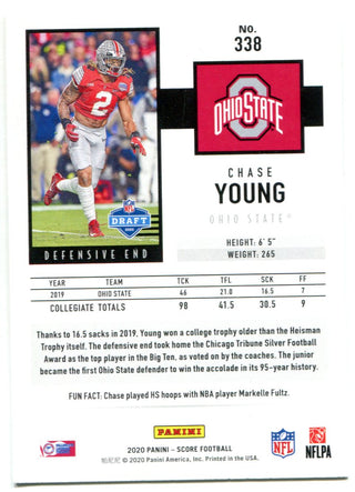 Chase Young 2020 Panini Score Rookie Card