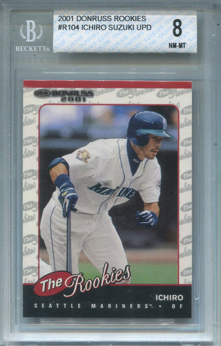 Ichiro Suzuki 2001 Donruss Rookies (Beckett) Graded 8.5