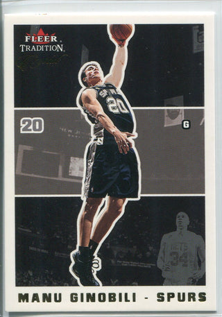 Manu Ginobili 2003-04 Fleer Tradition Crystal Card