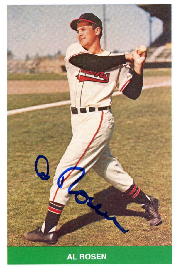 Al Rosen Autographed 1984 TCMA Over Sized Card