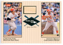 Carlton Fisk & Johnny Bench 2002 Fleer Dueling Duos Bat Card #DD-CF1