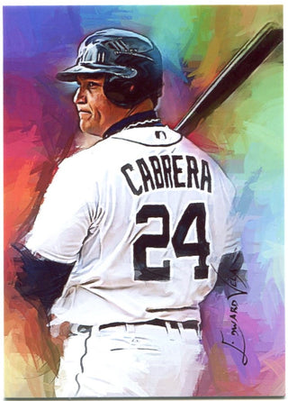 Miguel Cabrera Edward Vela Illustration Card 2015