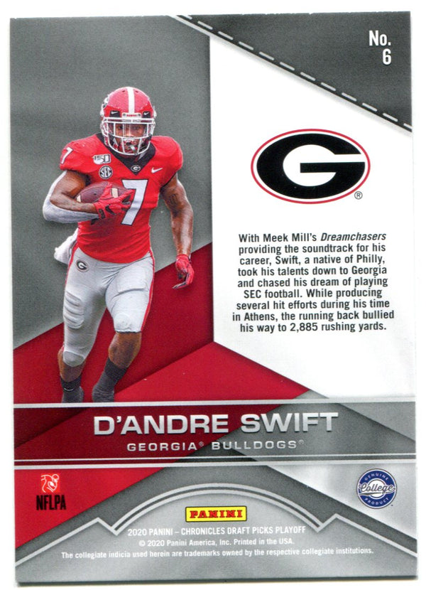 D'Andre Swift 2020 Panini Chronicles Draft Picks Playoff Rookie Card