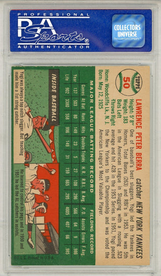 Yogi Berra 1954 Topps Card #50 (PSA EX-MT 6)