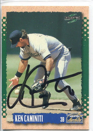 Ken Caminiti Autographed 1995 Score Card #56