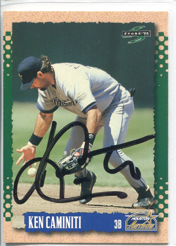 Ken Caminiti Autographed 1995 Score Card #56