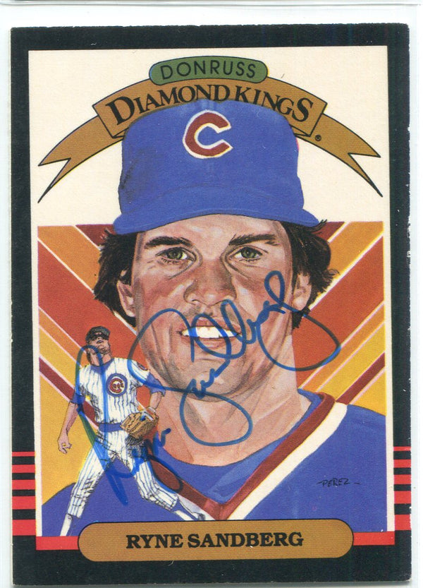 Ryne Sandberg Autographed 1985 Donruss Diamond Kings Card #1