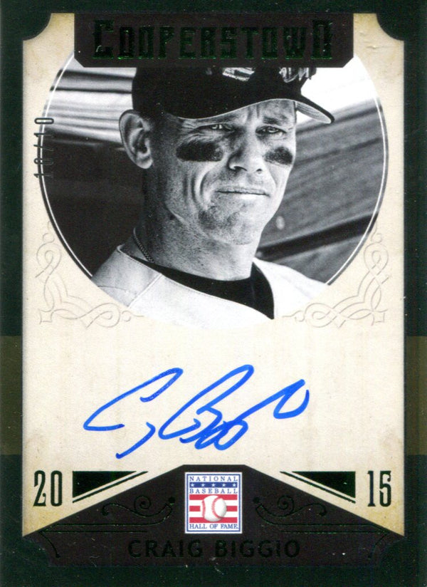 Craig Biggio Autographed Panini Card #10/10