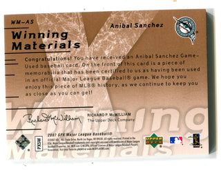 Anibal Sanchez 2007 Upper SPX Winning Materials #WM-AS Jersey Card /50