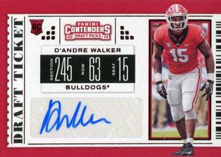 D'Andre Walker Autographed 2019 Contenders Draft Rookie Card