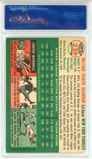 Bill Skowron 1954 Topps Card #239 (PSA EX-MT 6)