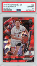 Nico Mannion 2020 Panini Prizm Draft Red Cracked Ice Rookie Card #58 (PSA)