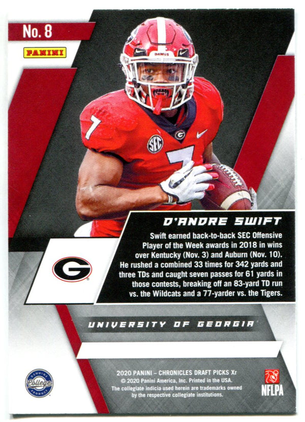 D'Andre Swift 2020 Panini Chronicles Draft Picks Xr Rookie Card