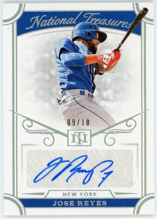 Jose Reyes Autographed 2021 Panini National Treasures Card #S-JR