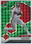 Kyle Pitts 2021 Panini Mosaic Green Prizm Rookie Card #250