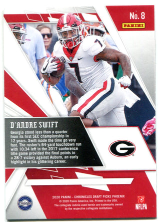 D'Andre Swift 2020 Panini Chronicles Draft Picks Phoenix Rookie Card