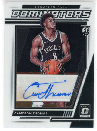 Cameron Thomas Autographed 2021-22 Panini Donruss Optic Dominators Rookie Card #RD-CTH