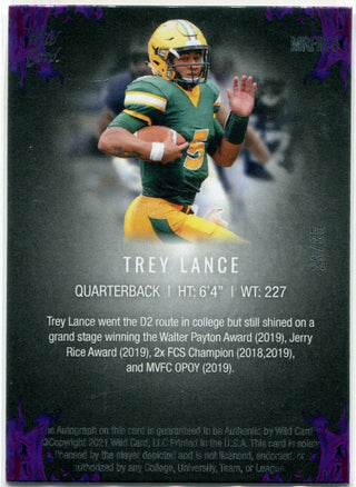 Trey Lance Autographed 2021 Wild Card Matte Rookie Card #MRHR-6