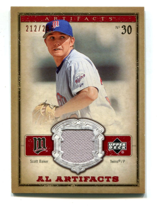 Scott Baker Upper Deck AL Artifacts #ALSB Jersey Card 212/256