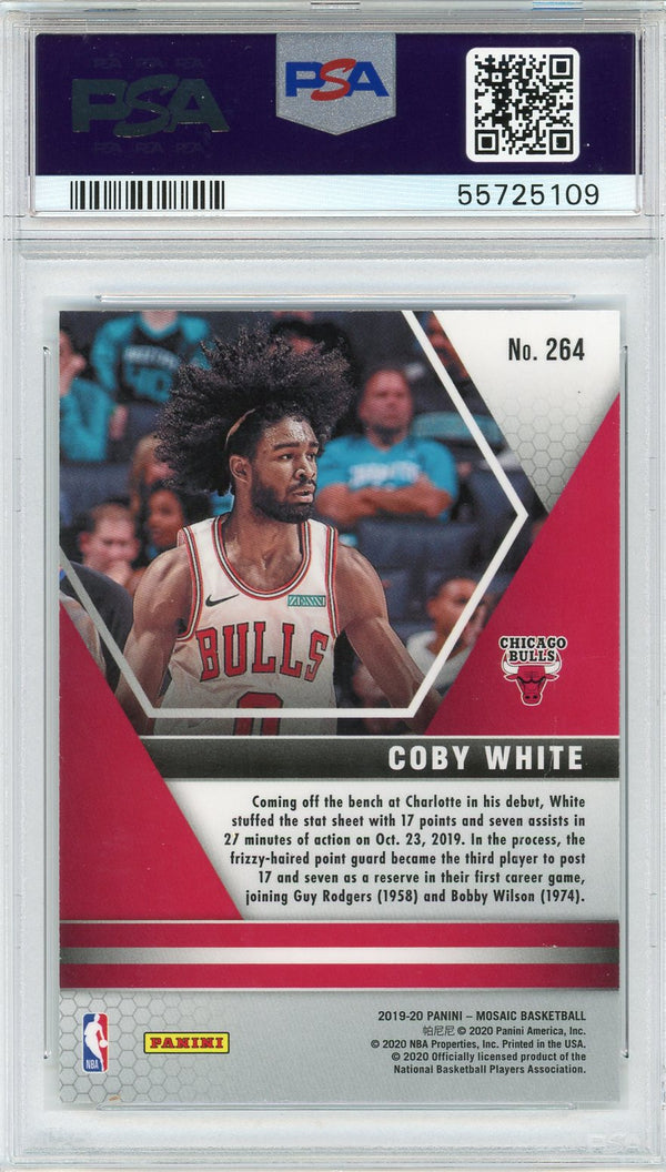 Coby White 2019 Panini Mosaic Rookie Card #264 (PSA)