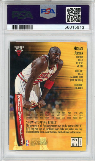 Michael Jordan 1997 Topps Finest w/Coating Card #271 (PSA)