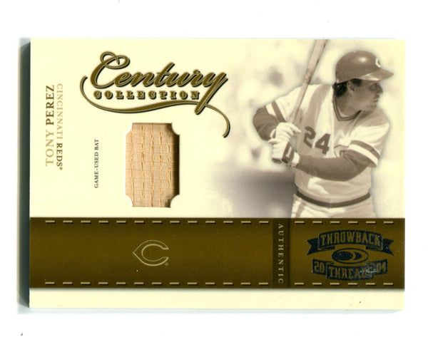 Tony Perez 2004 Donruss Playoff Century Collection Bat Card #CC90 150/250