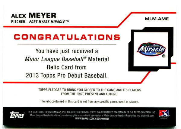 Topps Alex Meyer Jersey Card 2013 #MLM-AME