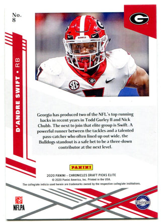 D'Andre Swift 2020 Panini Chronicles Draft Picks Elite Rookie Card