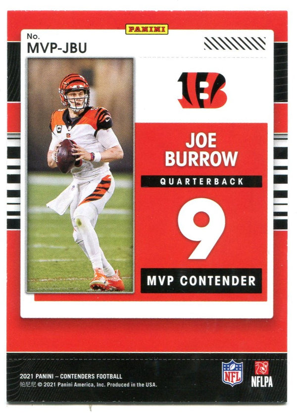 Joe Burrow Panini Contenders MVP 2021