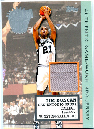 Tim Duncan 2002 Topps Game-Worn Jersey Card