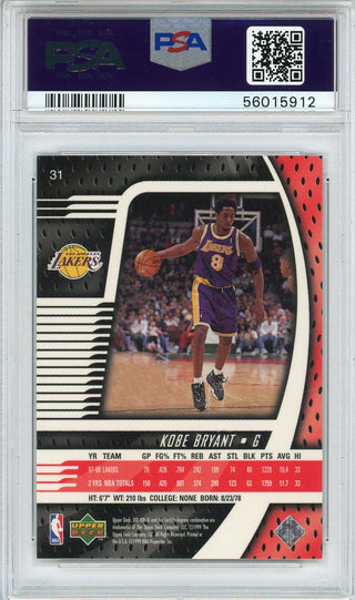 Kobe Bryant 1998 Upper Deck Ionix Card #31 (PSA)