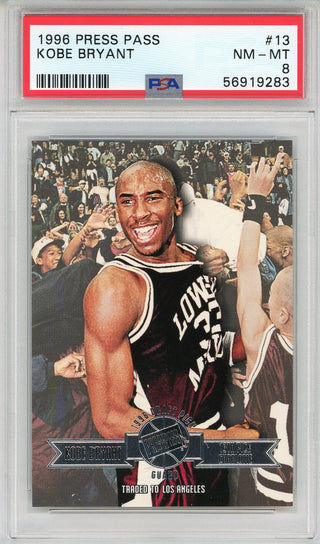 Kobe Bryant 1996 Press Pass Rookie Card #13 (PSA)