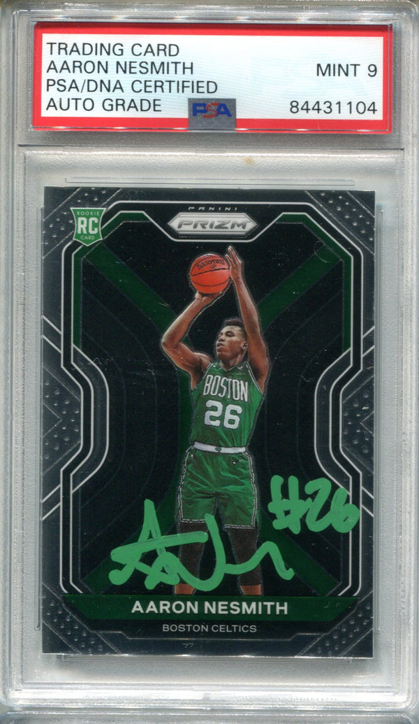 Aaron Nesmith 2020-21 Panini Prizm #282 PSA Auto Mint 9 RC