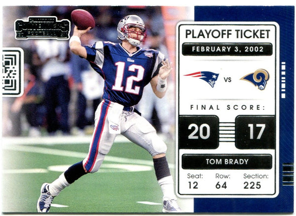 Tom Brady Panini Contenders 2021 Playoff Ticket