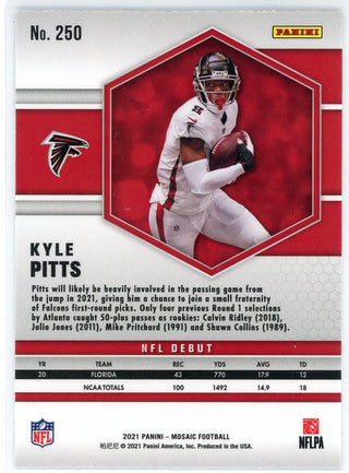 Kyle Pitts 2021 Panini Mosaic Rookie Card #250