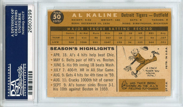 Al Kaline 1960 Topps Card #50 (PSA EX-MT 6)