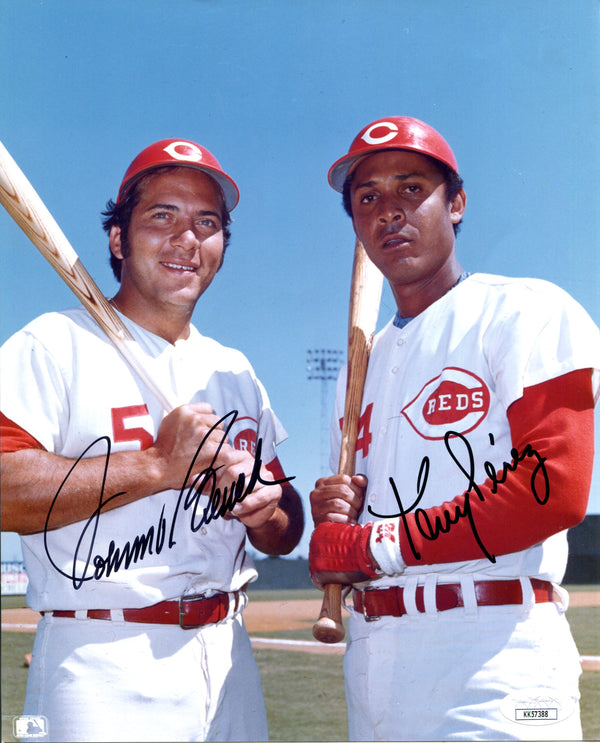 Johnny Bench & Tony Perez Autographed 8x10 Photo (JSA)