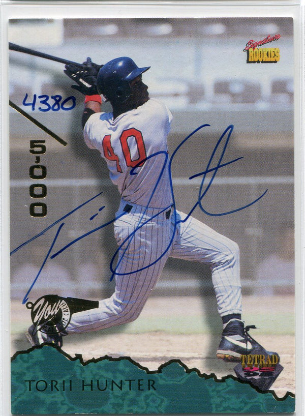 Torii Hunter Autographed Signatures Rookies Rookie Card 4380/5000