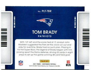 Tom Brady Panini Contenders 2021 Playoff Ticket