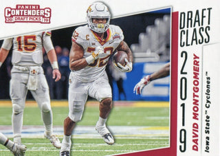 David Montgomery 2019 Contenders Draft Class Rookie Card