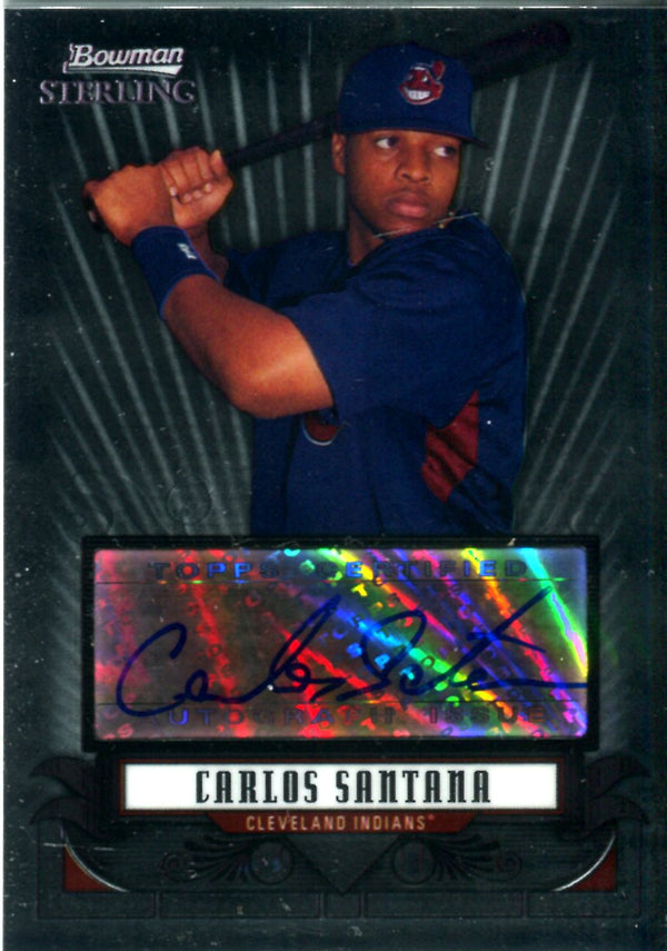 Carlos Santana 2008 Autographed Bowman Sterling Card