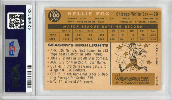 Nellie Fox 1960 Topps Card #100 (PSA NM 7)