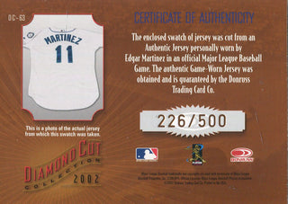 Edgar Martinez 2002 Diamond Kings Jersey Card #226/500