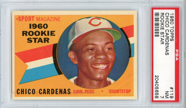 Chico Cardenas 1960 Topps Card #119 (PSA NM 7)