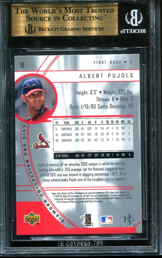 Albert Pujols 2004 Upper Deck Diamond Collection Pro Sigs #18 (Beckett)