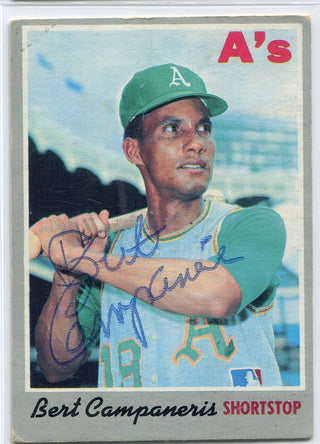 Bert Campaneris Autographed 1970 Topps Card #205