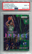 Aaron Nesmith 2020-21 Prizm Instant Impact Green Refractor #2 PSA Auto Mint 9 RC