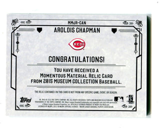 Aroldis Chapman 2015 Topps Museum Collection #MMJRCAN Patch Card 27/50