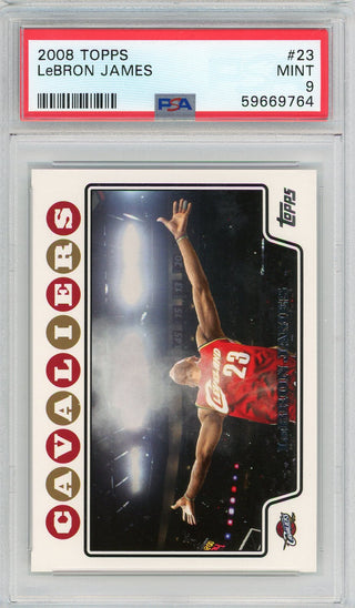 LeBron James 2008 Topps Chalk Toss Card #23 (PSA Mint 9)