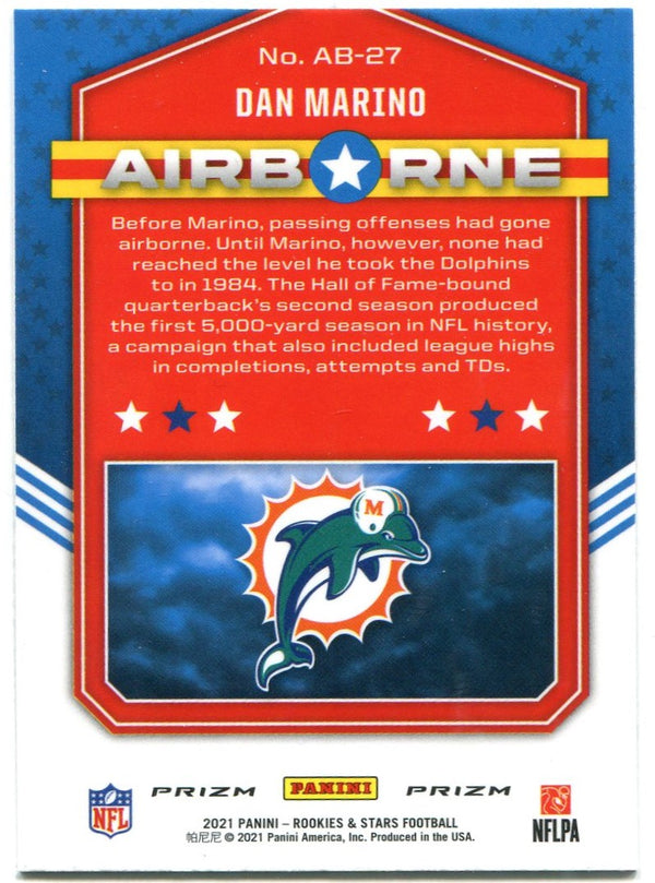 Dan Marino Panini Prizm 2021 Rookies & Stars Airborne